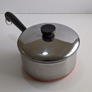 Revere Ware 2 QT Saucepan Stainless Steel Copper Clad Bottom With Lid